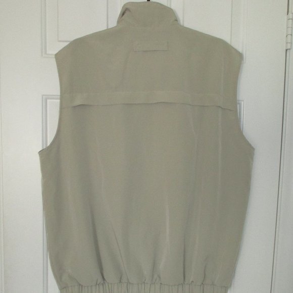 Haley Reserve Mens Montreux Golf & C.C. Beige Full Zip Mesh-lined Vest NWOT - M - Picture 4 of 4